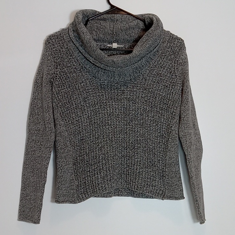 Eileen Fisher 100% Organic Cotton Knit Sweater Wide Turtle-Neck Women's Sz XXS